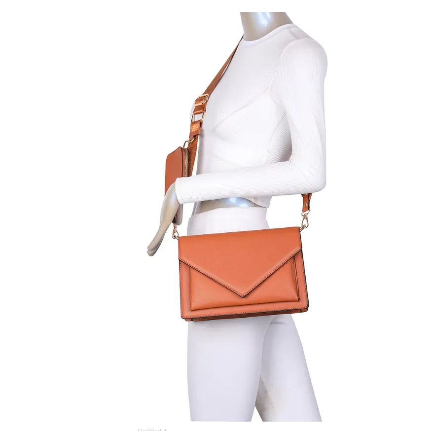 3-in-1 Envelope shoulder bag set - orange