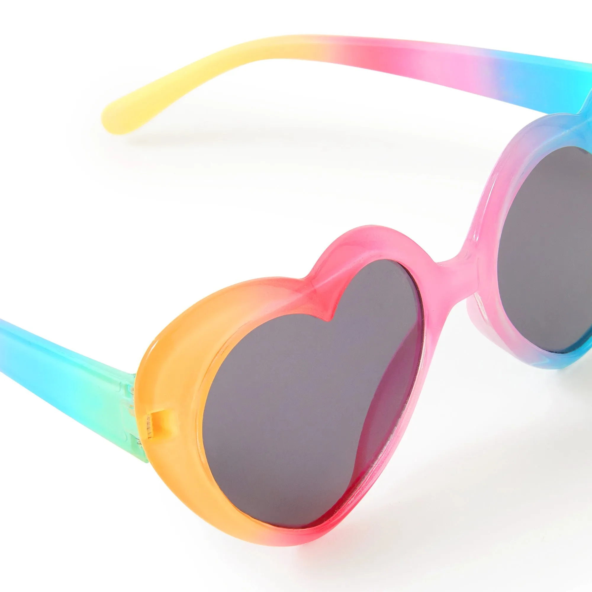 Accessorize London Girl's Rainbow Ombre Heart Sunglasses