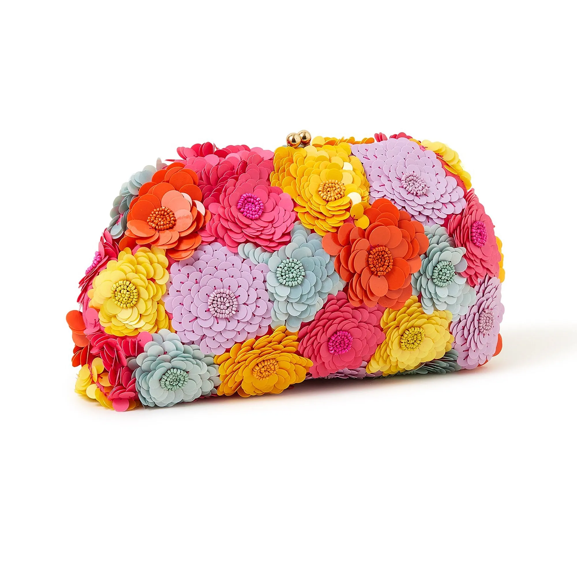 Accessorize London Women's Multi 3D Floral Cloud Clutch