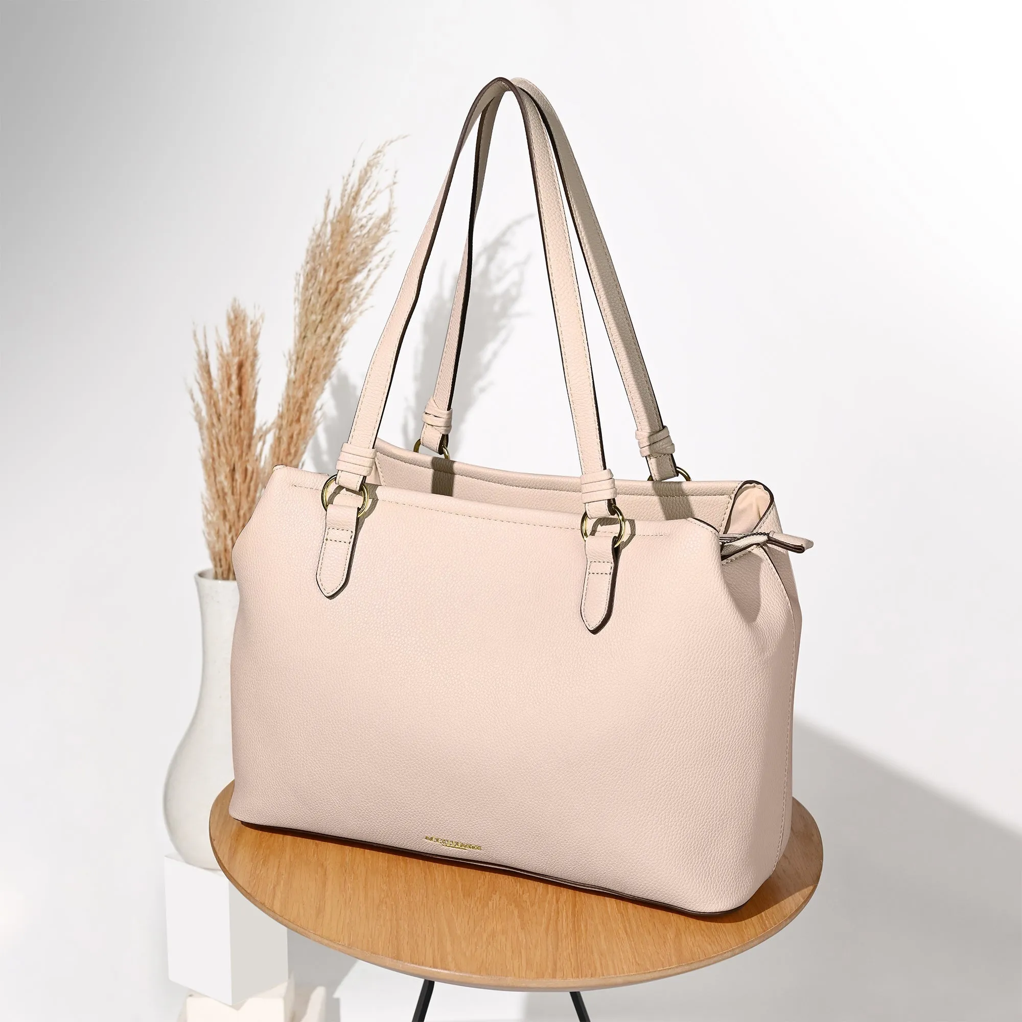 Accessorize London Women's Pink Tan Work Bag