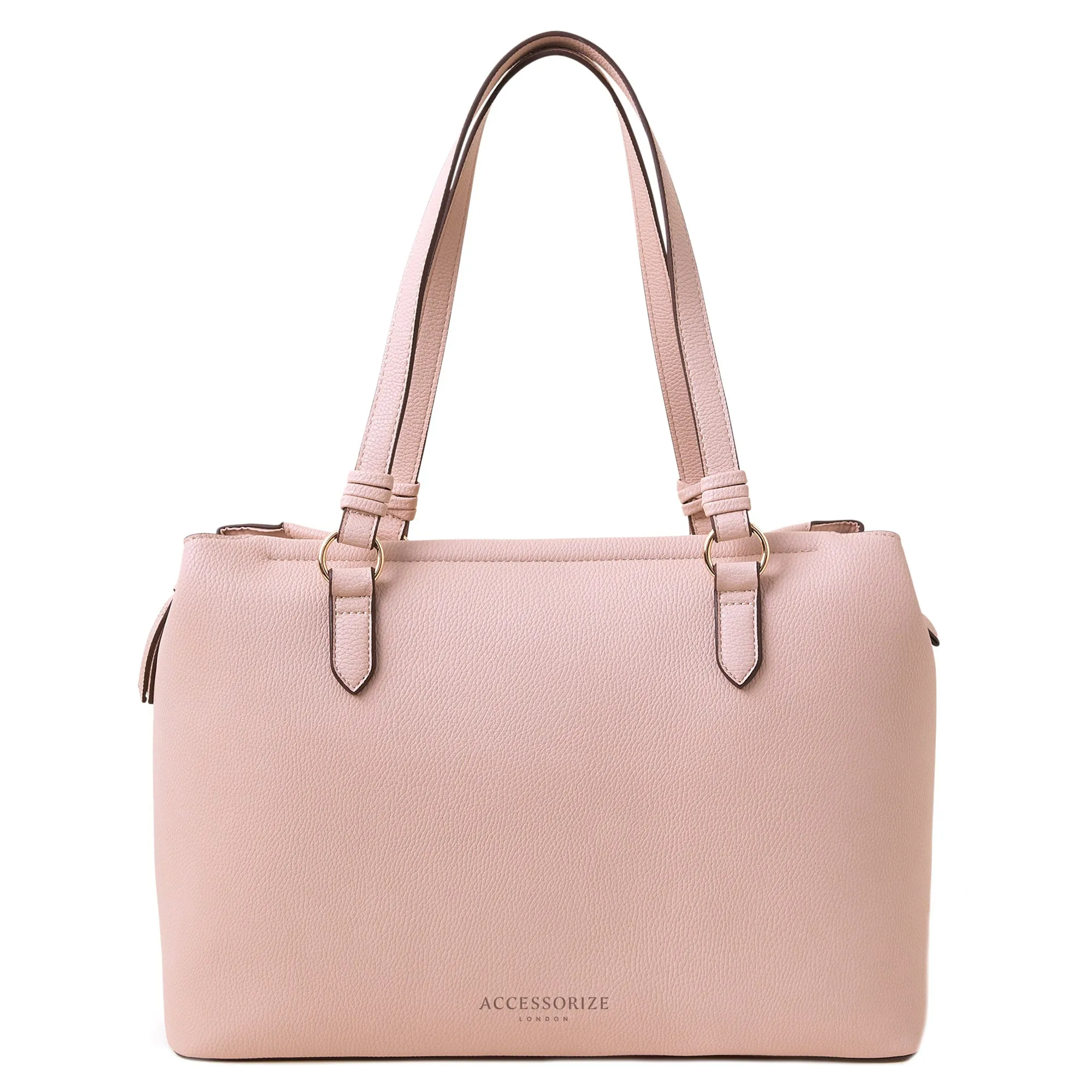 Accessorize London Women's Pink Tan Work Bag