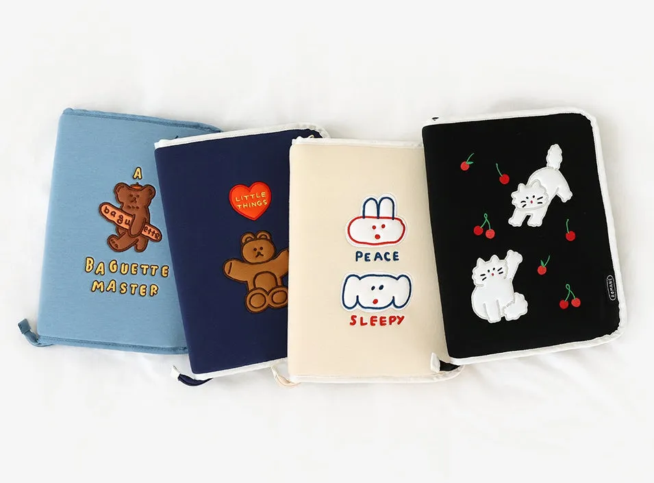 Animal Graphic Square 11 iPad Laptop Sleeves Cases Protective Covers Purses Handbags Pouches Sponge Cute Design Collage