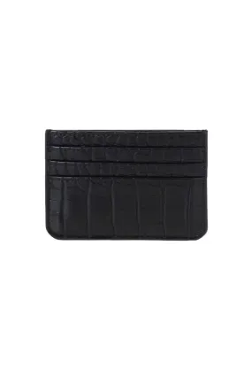 Aria Card Holder-Black Croc