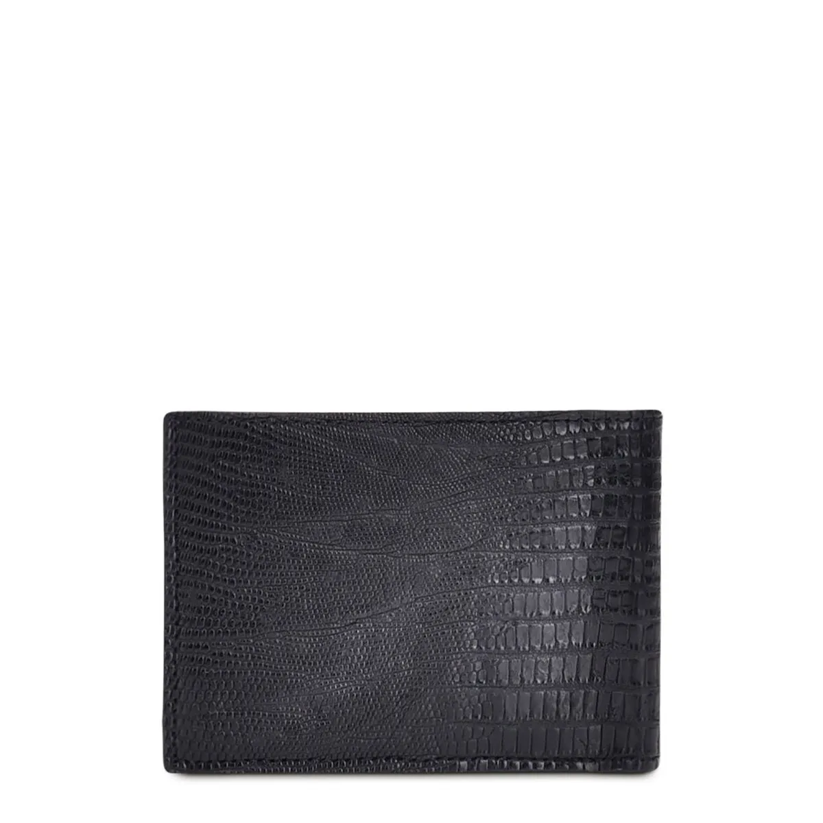 B2910LT - Cuadra black classic lizard leather bi fold wallet for men