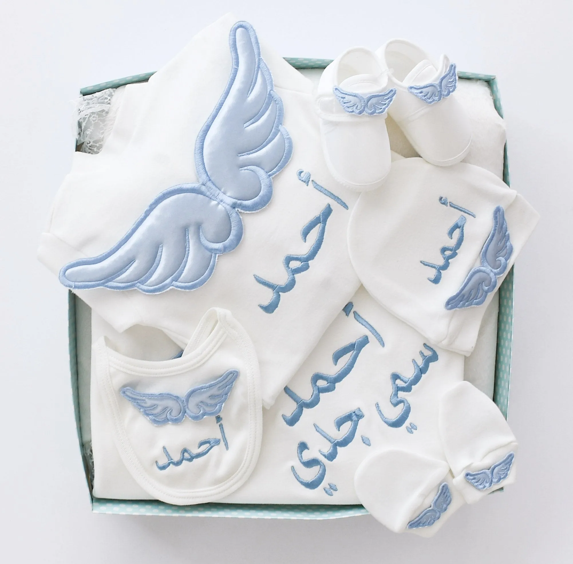 Baby Angel Embroidered Set