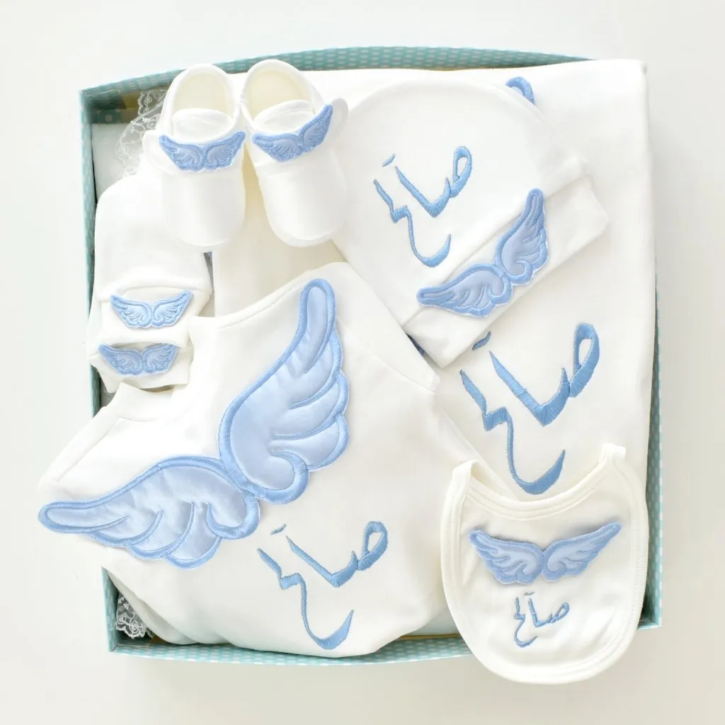 Baby Angel Embroidered Set