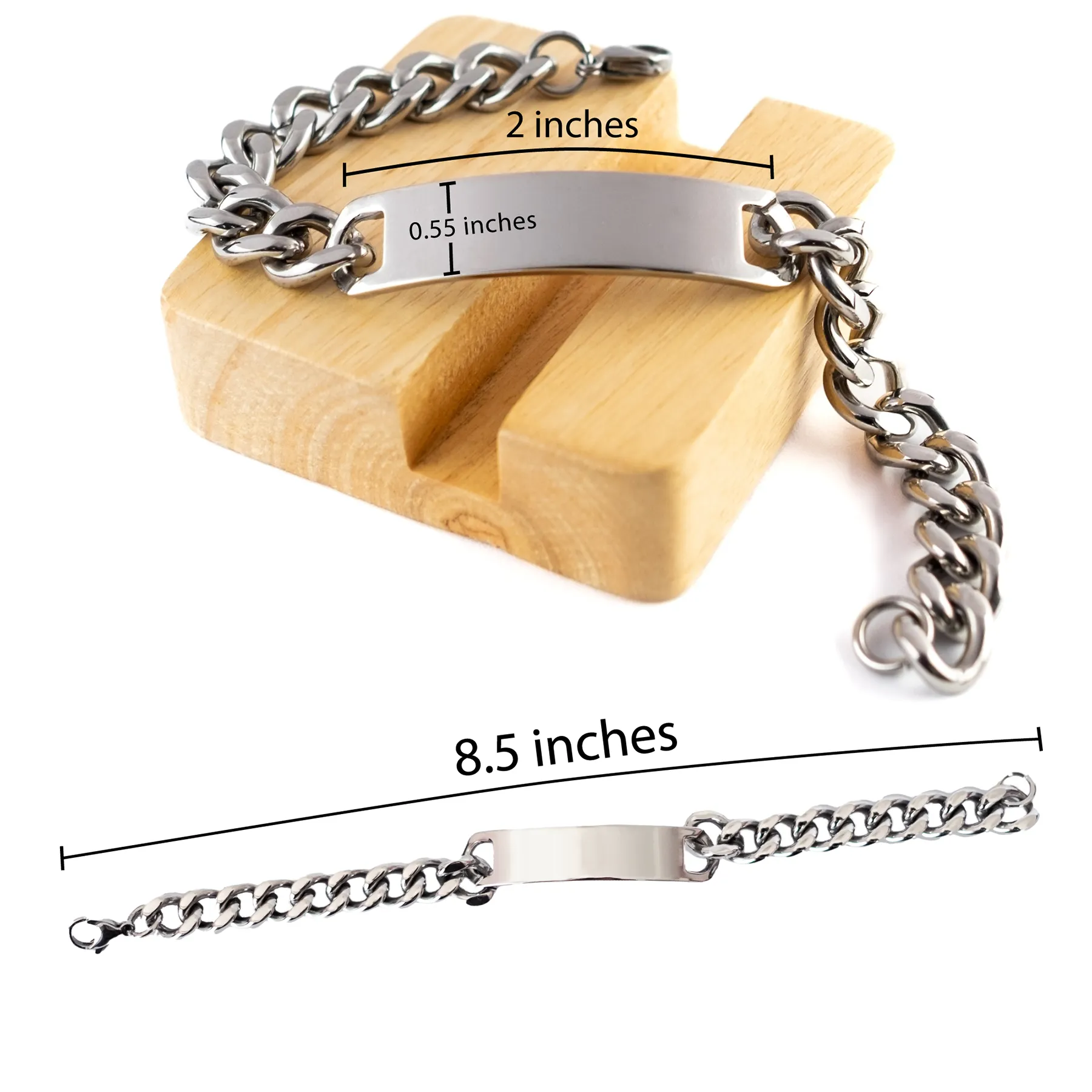 Badass Actuary Gifts, I'm Actuary not a magician, Sarcastic Cuban Chain Stainless Steel Bracelet for Actuary Birthday Christmas for  Men, Women, Friends, Coworkers