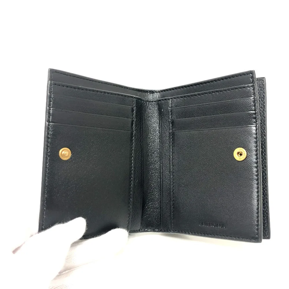 BALENCIAGA Folded wallet 650846 leather black NEOCLASSIC Women Used Authentic