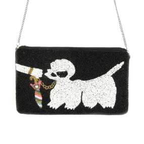 Beaded Dog Crossbody Bag Poodle Seed Bead Clutch Bag