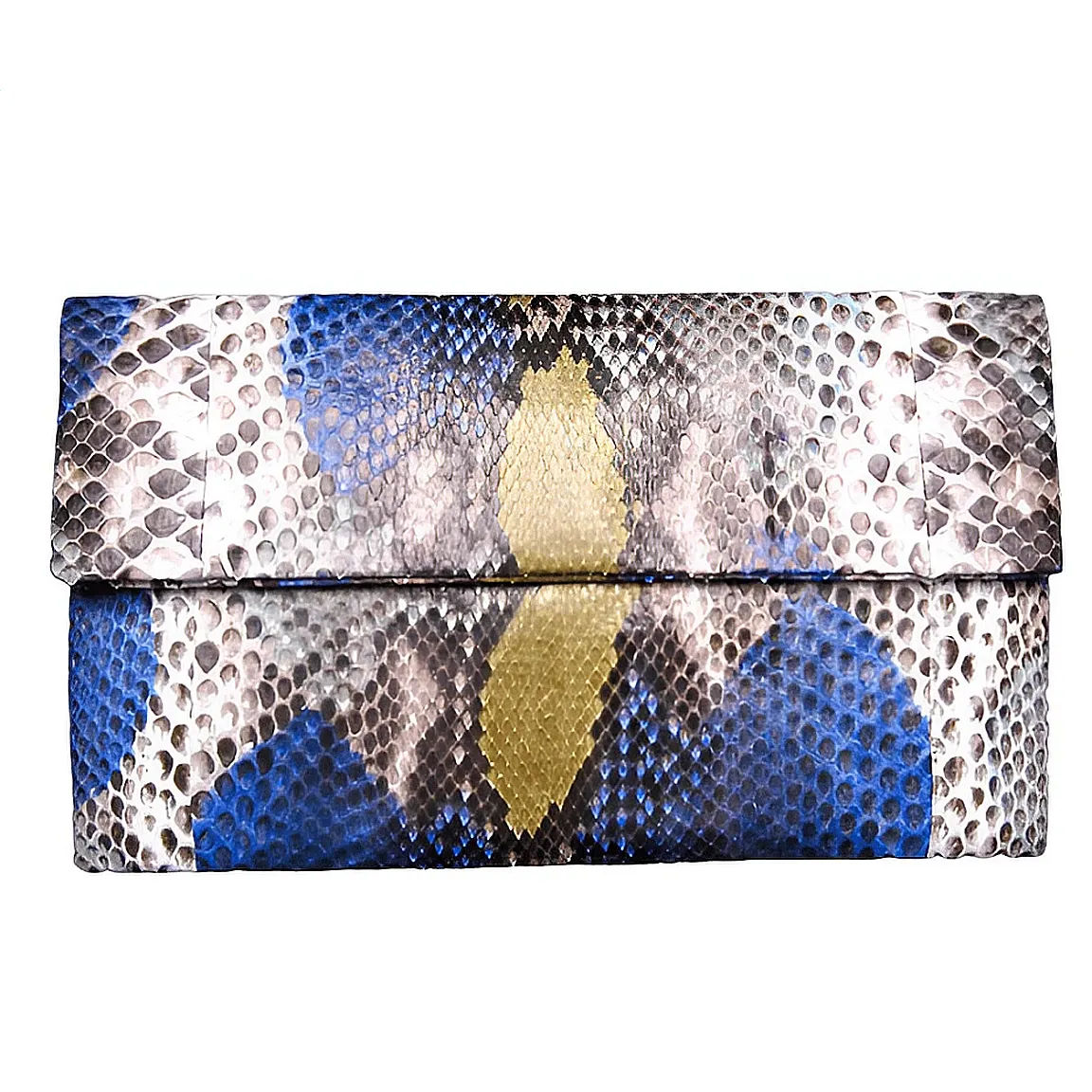 Blue and Yellow Clutch Bag