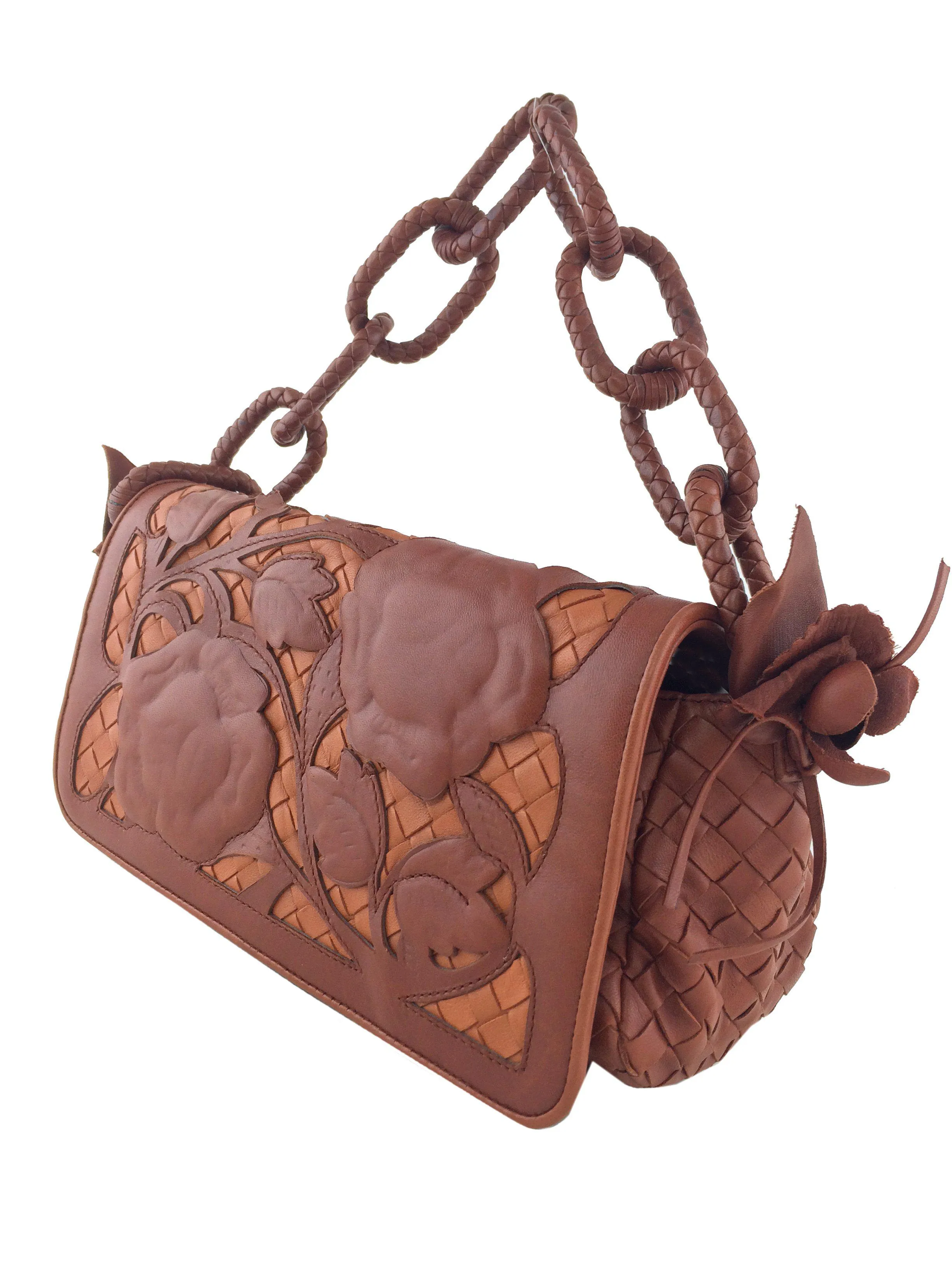 Bottega Veneta Limited Edition Floral Leather Applique Bag