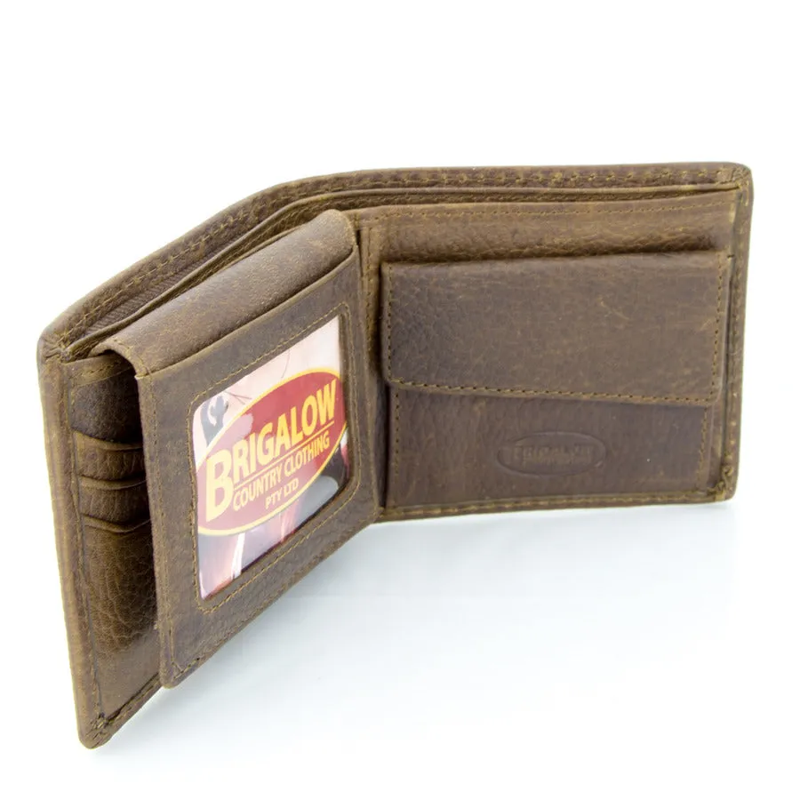 Brigalow Mens Distressed Leather Wallet - Steerhead - 5016D