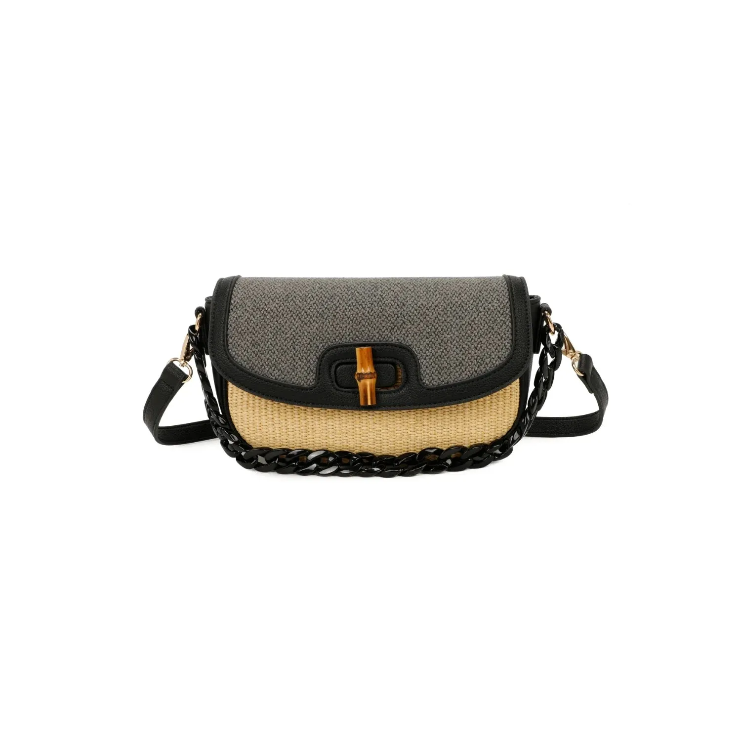 Canvas Buckle Crossbody Bag