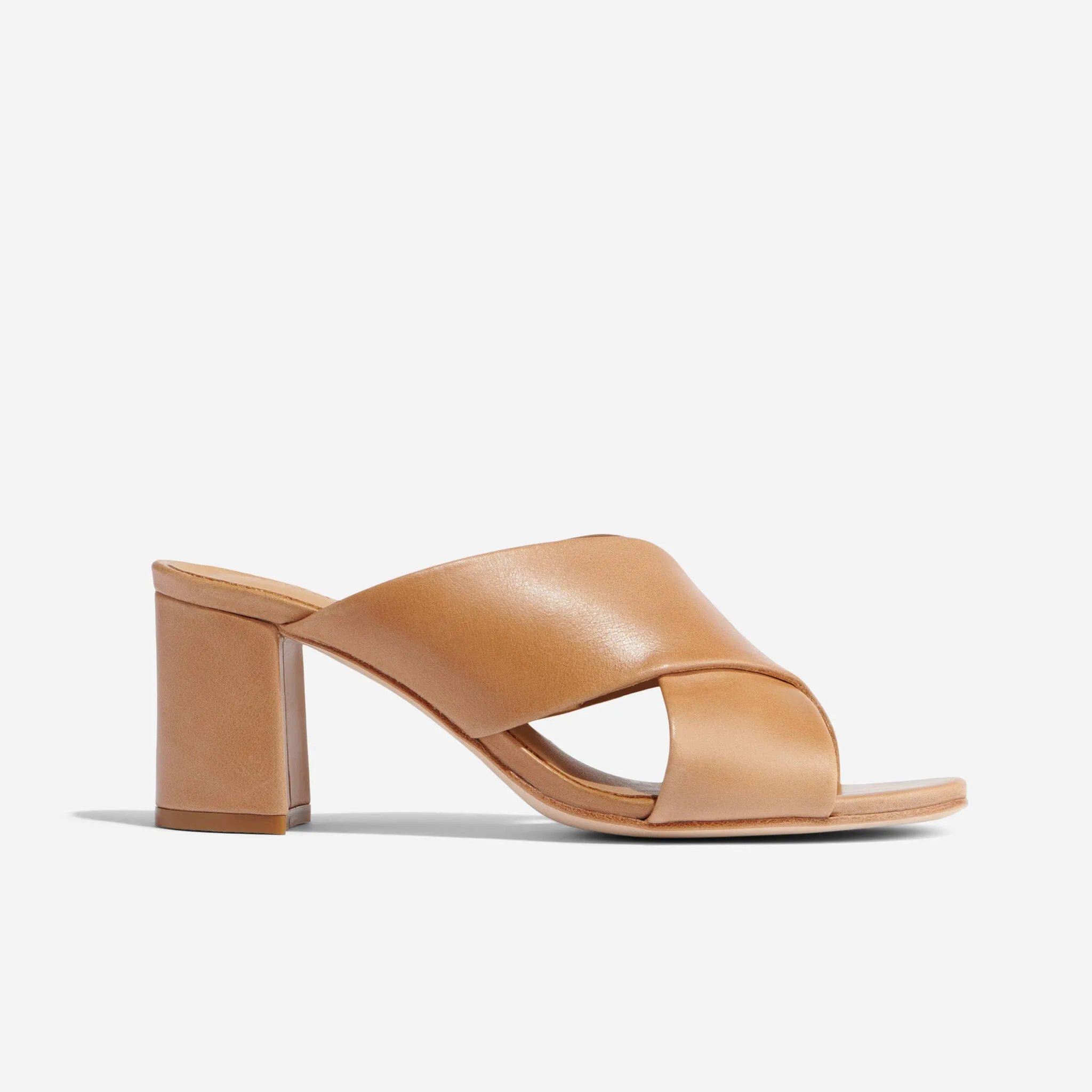 Carina Cross Strap Mule Almond