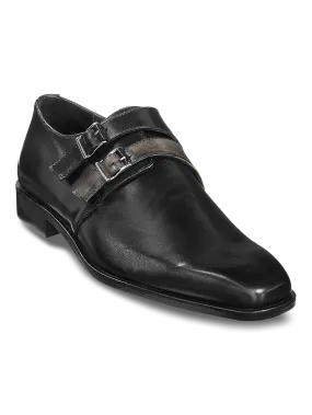 Cedric Monk Strap - Black