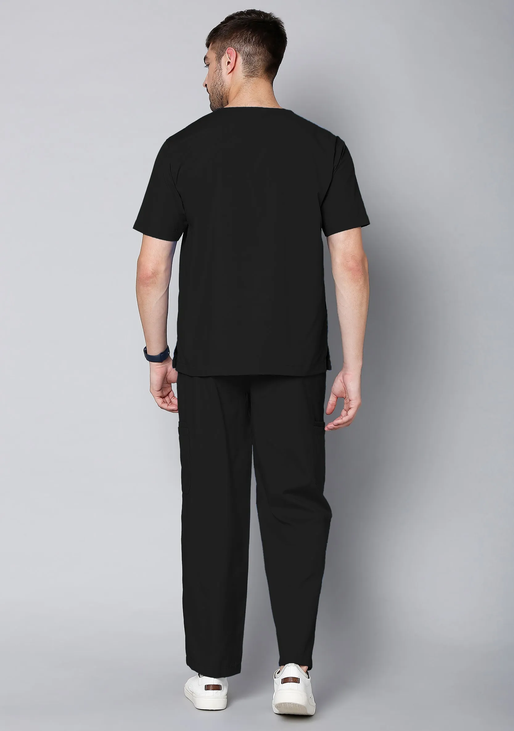 Classic Men's 10 Pocket (Black) Scrub