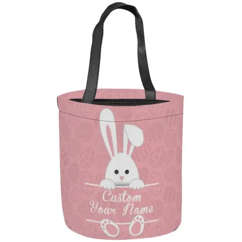 Custom Name Multiple Color Easter Basket Personalized Buny Egg Bags Kids Candy Easter Baskets