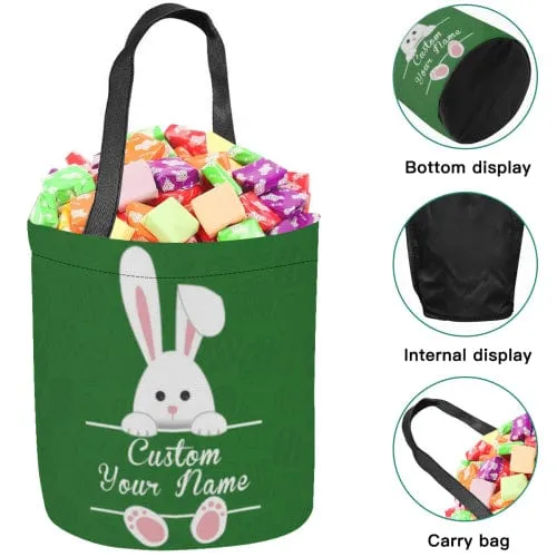 Custom Name Multiple Color Easter Basket Personalized Buny Egg Bags Kids Candy Easter Baskets