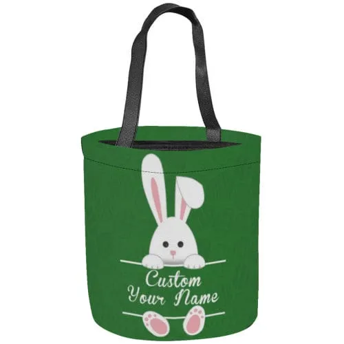 Custom Name Multiple Color Easter Basket Personalized Buny Egg Bags Kids Candy Easter Baskets