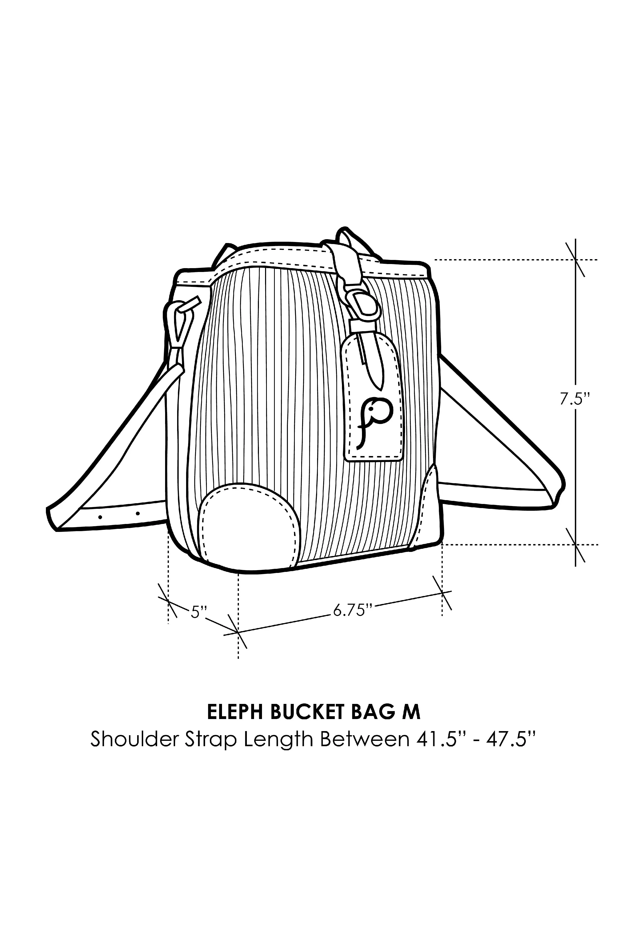 ELEPH BUCKET BAG - M : Black