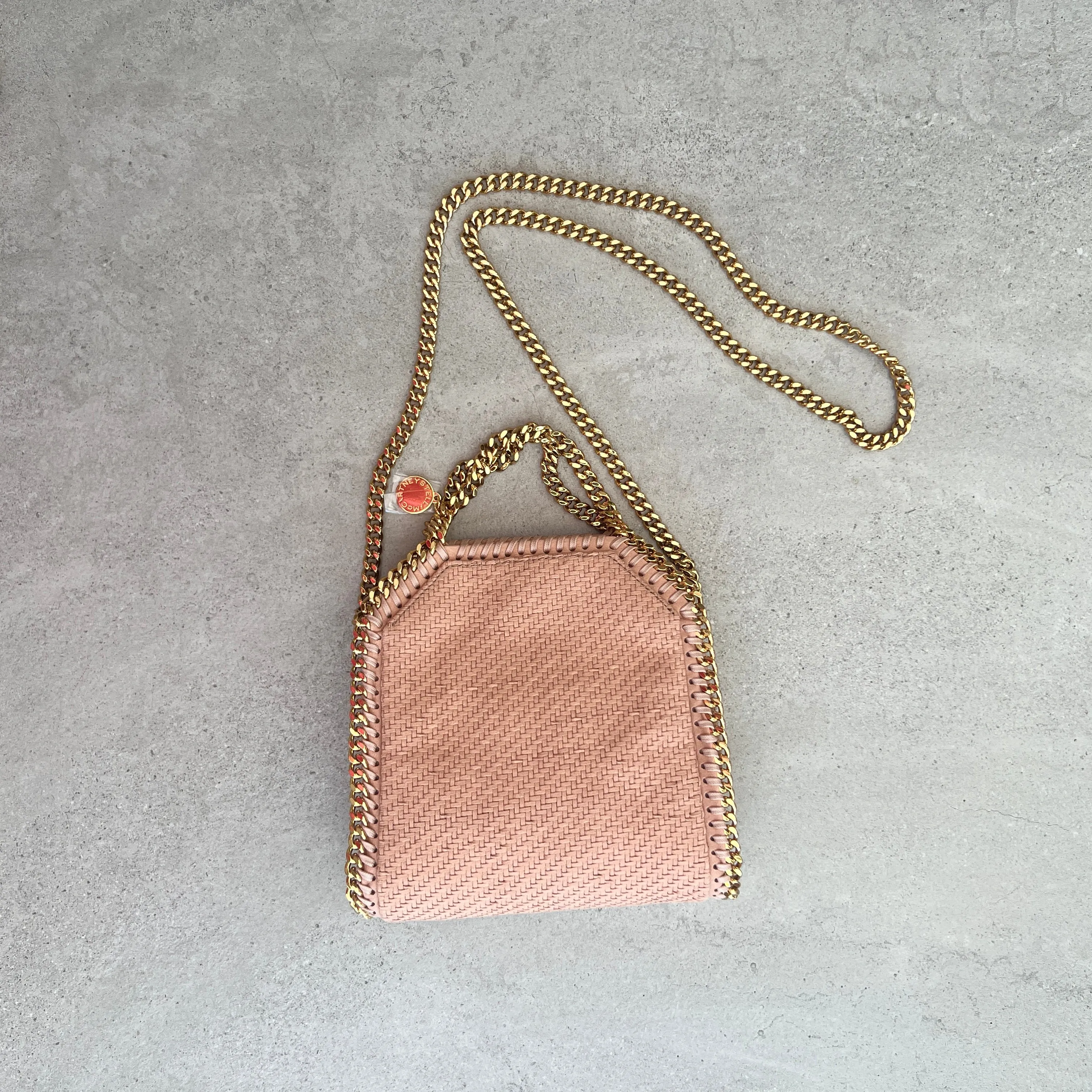 Falabella Tiny Tote in Vegan Woven Suede , Blush