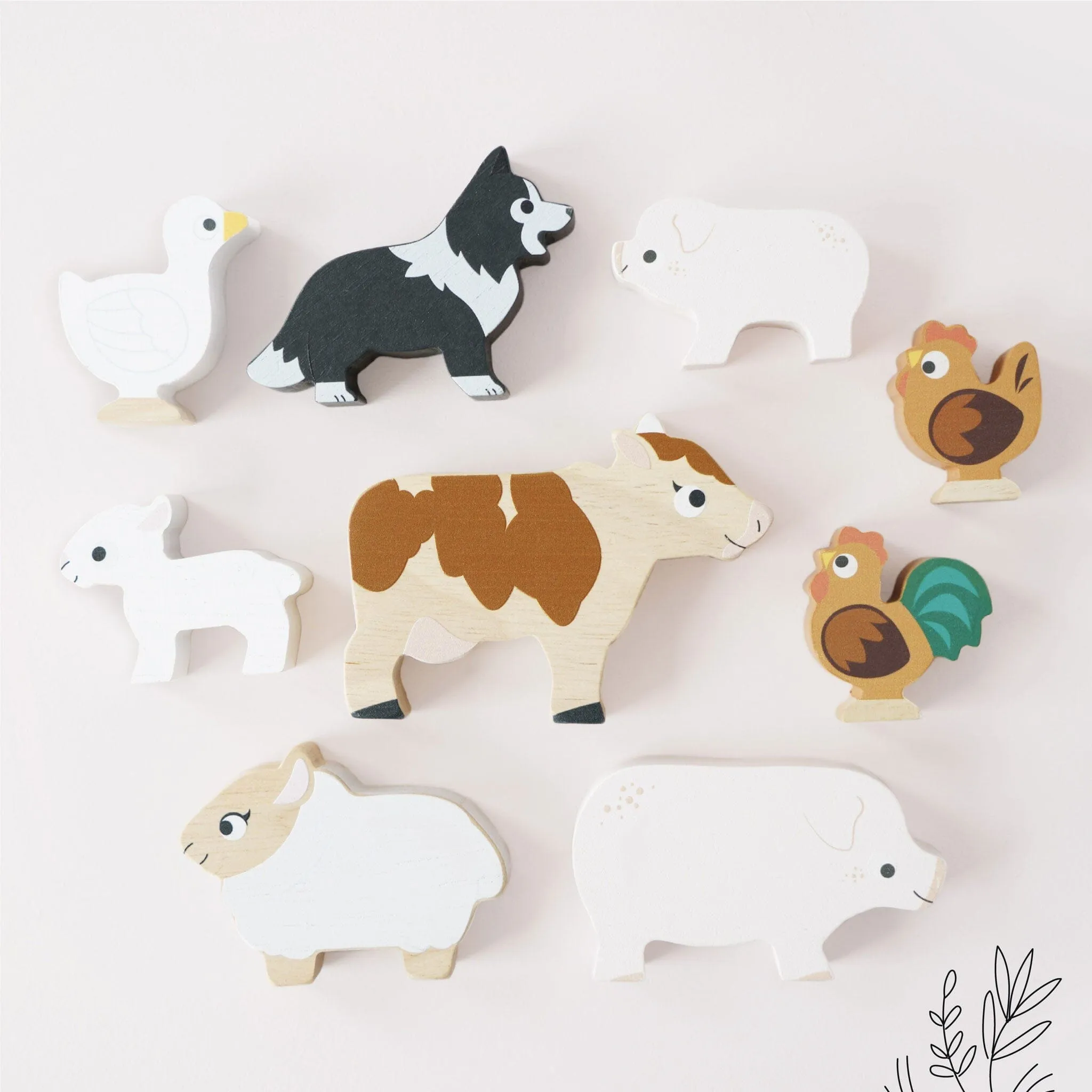 Farmyard Stacking Animals & Bag