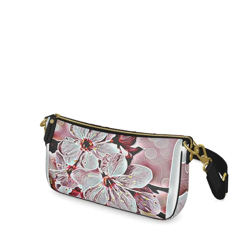 Floral Embosses: Pictorial Cherry Blossoms 01-03 Designer Baquette Bag (Shoulder/Grab Strap)