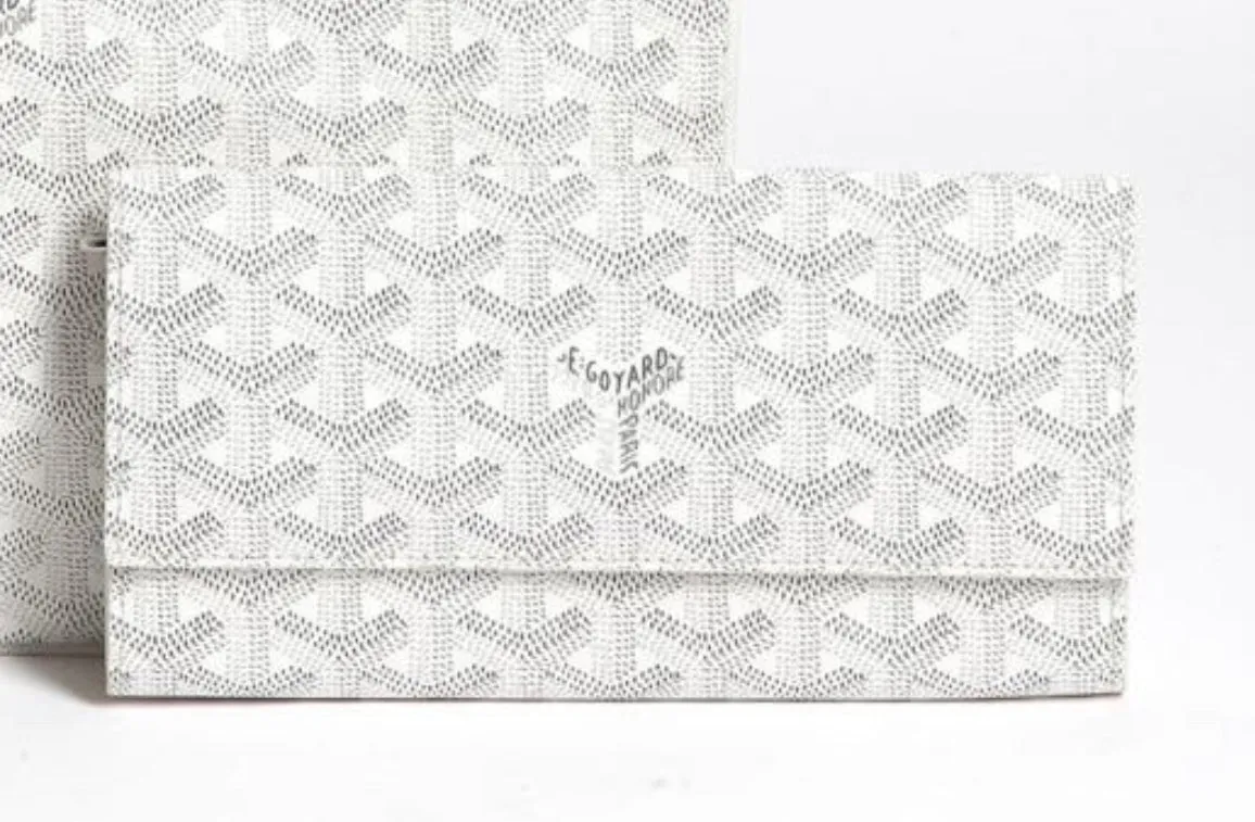 Goyard White Goyardine Coated Canvas Varenne Continental Wallet