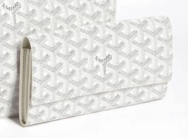 Goyard White Goyardine Coated Canvas Varenne Continental Wallet