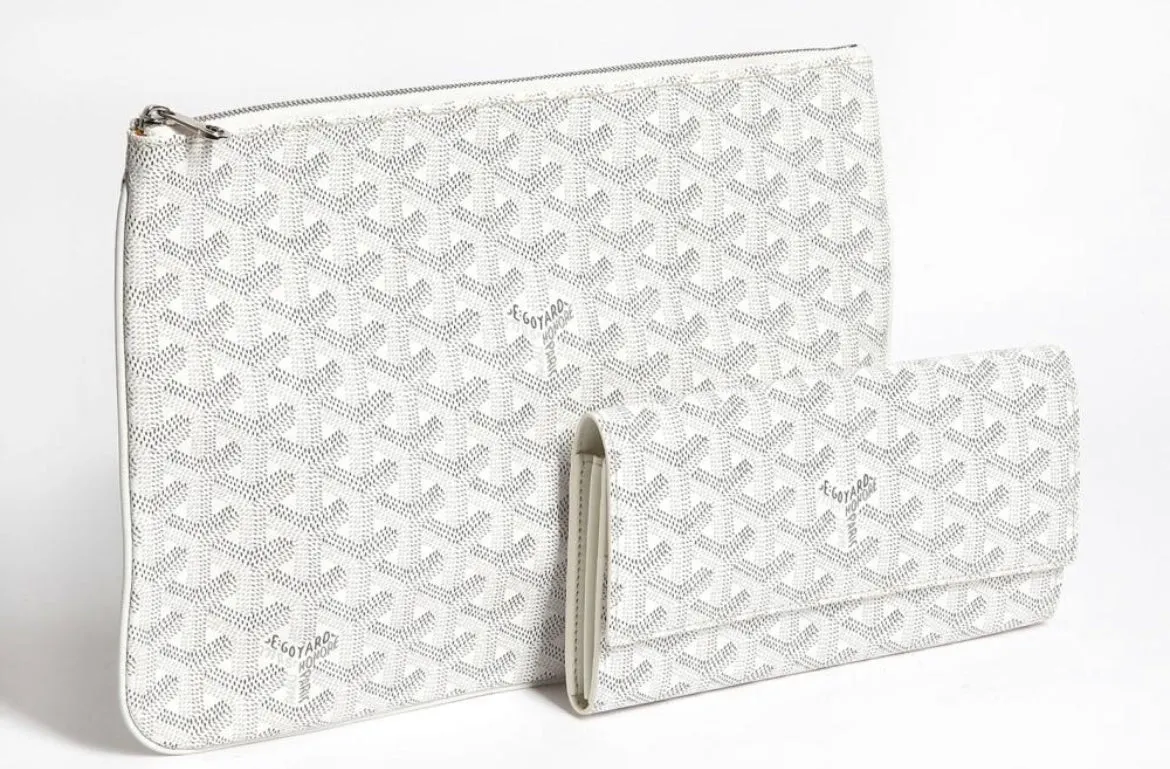 Goyard White Goyardine Coated Canvas Varenne Continental Wallet