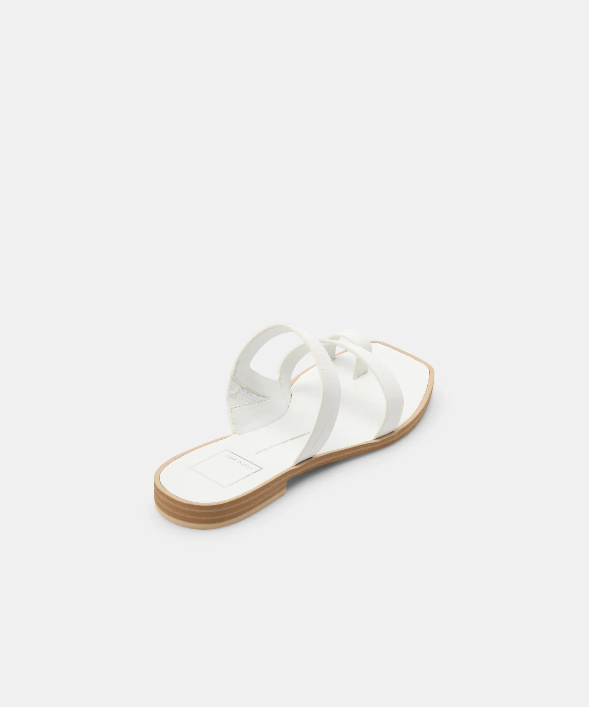 ISALA SANDALS WHITE CROCO EMBOSSED STELLA - re:vita