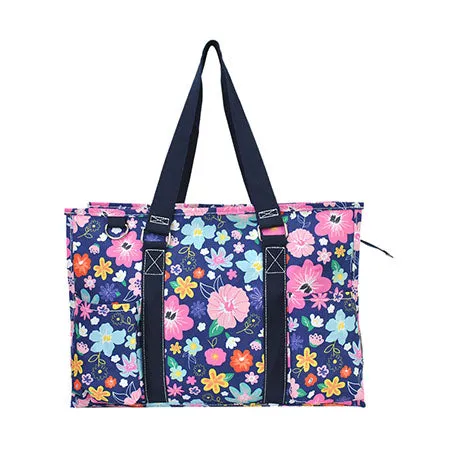 Lilac Floral NGIL Zippered Caddy Organizer Tote Bag