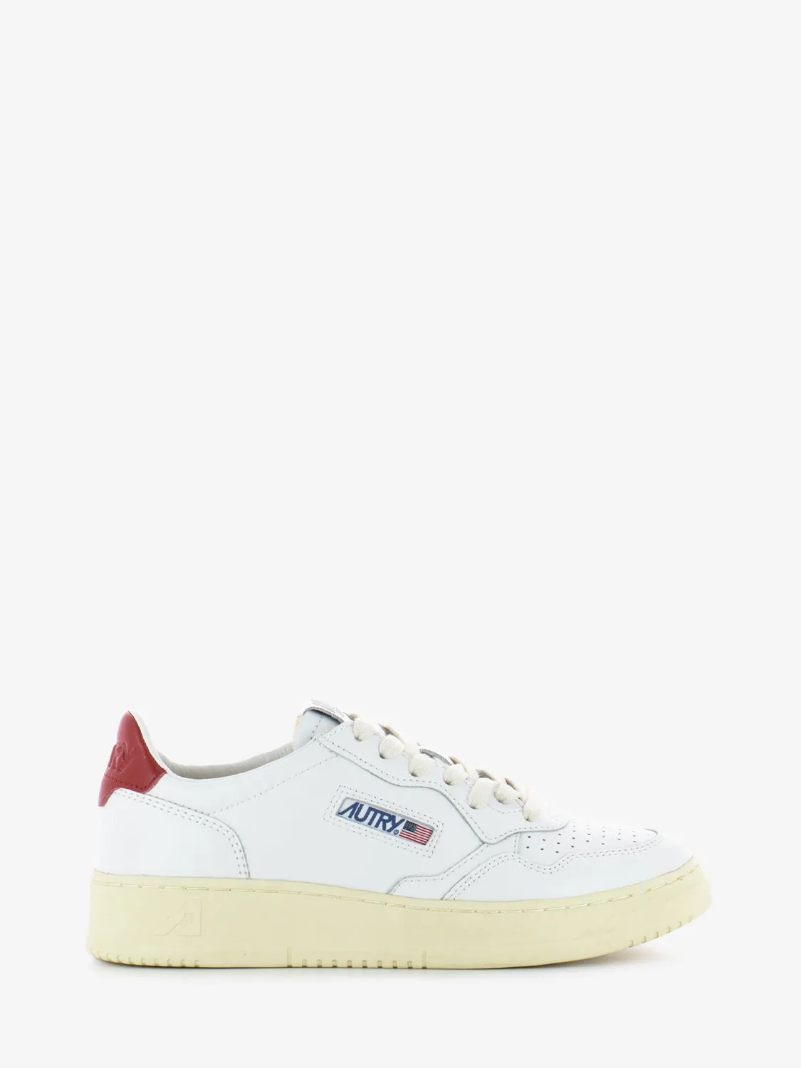 Mentalist Low W in pelle bianco / rosso