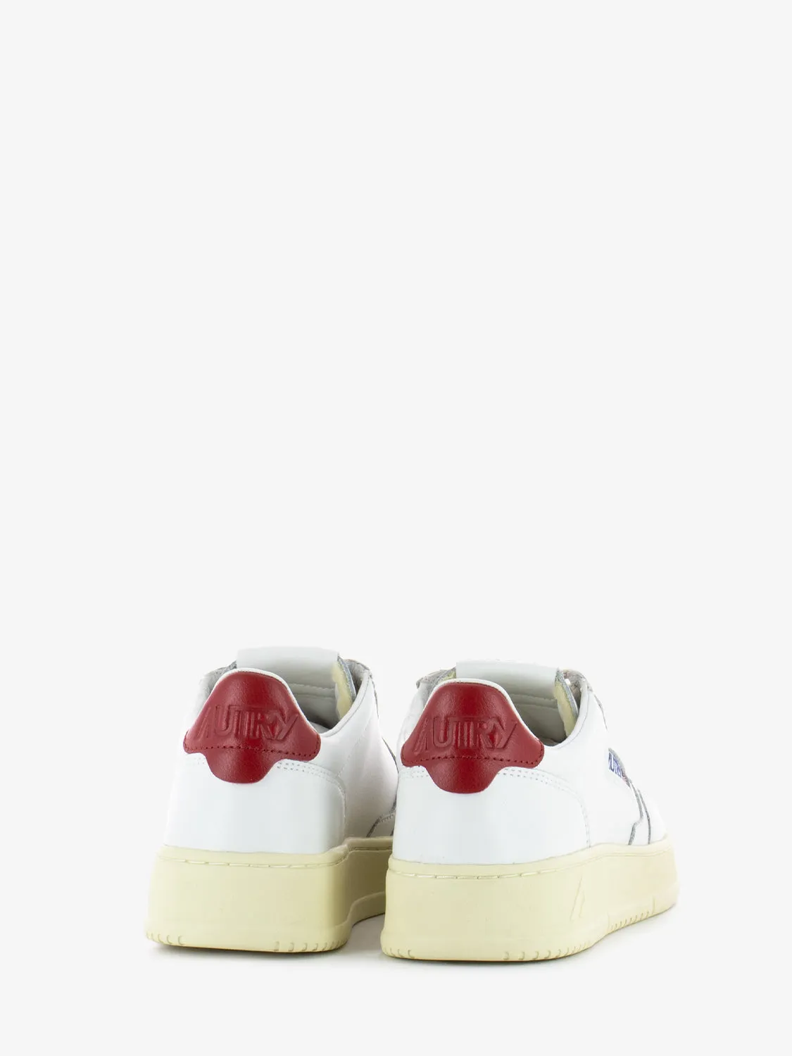 Mentalist Low W in pelle bianco / rosso