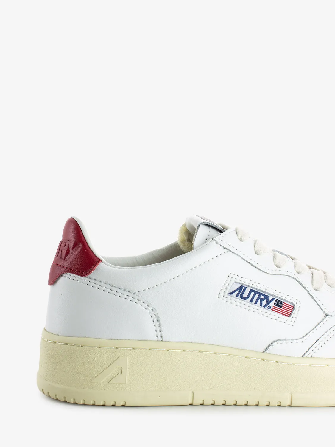 Mentalist Low W in pelle bianco / rosso