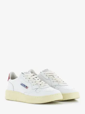 Mentalist Low W in pelle bianco / rosso