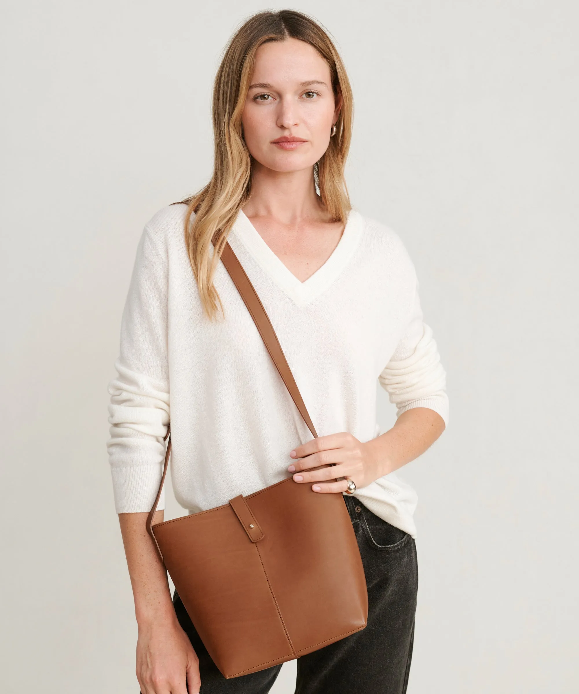 Mini Leather Bucket Bag