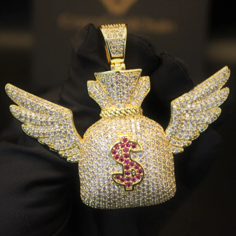 Money Bag with wings Pendant