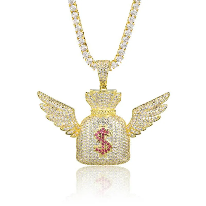 Money Bag with wings Pendant