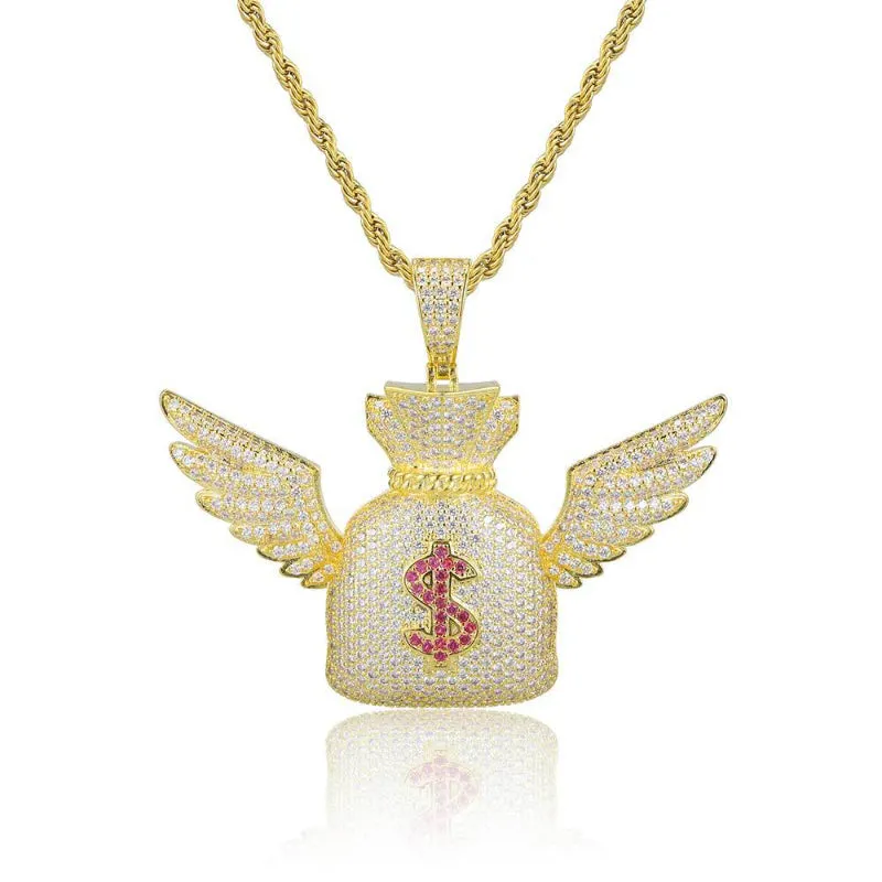 Money Bag with wings Pendant