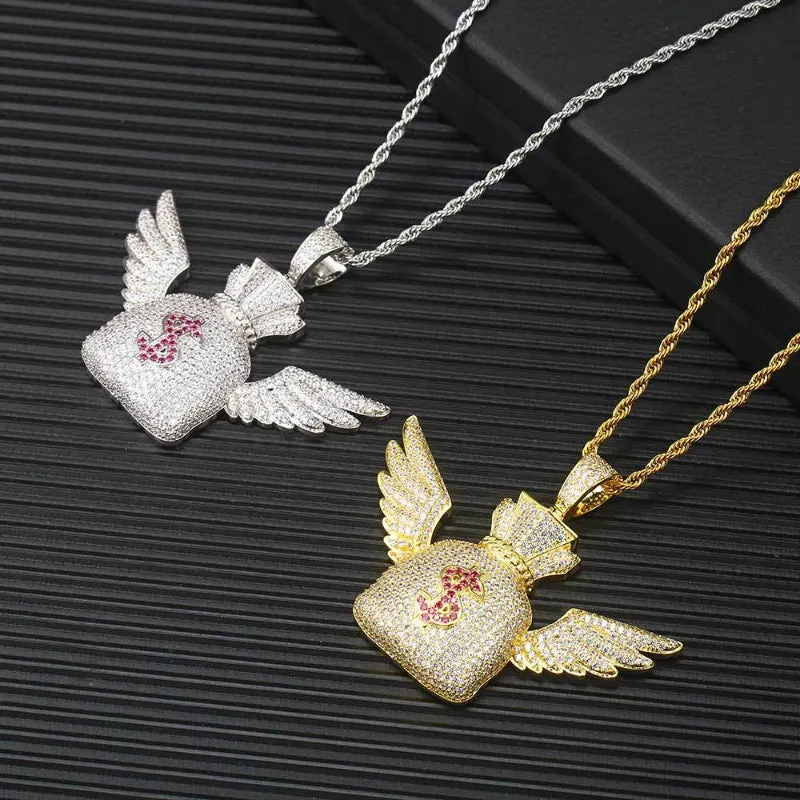 Money Bag with wings Pendant