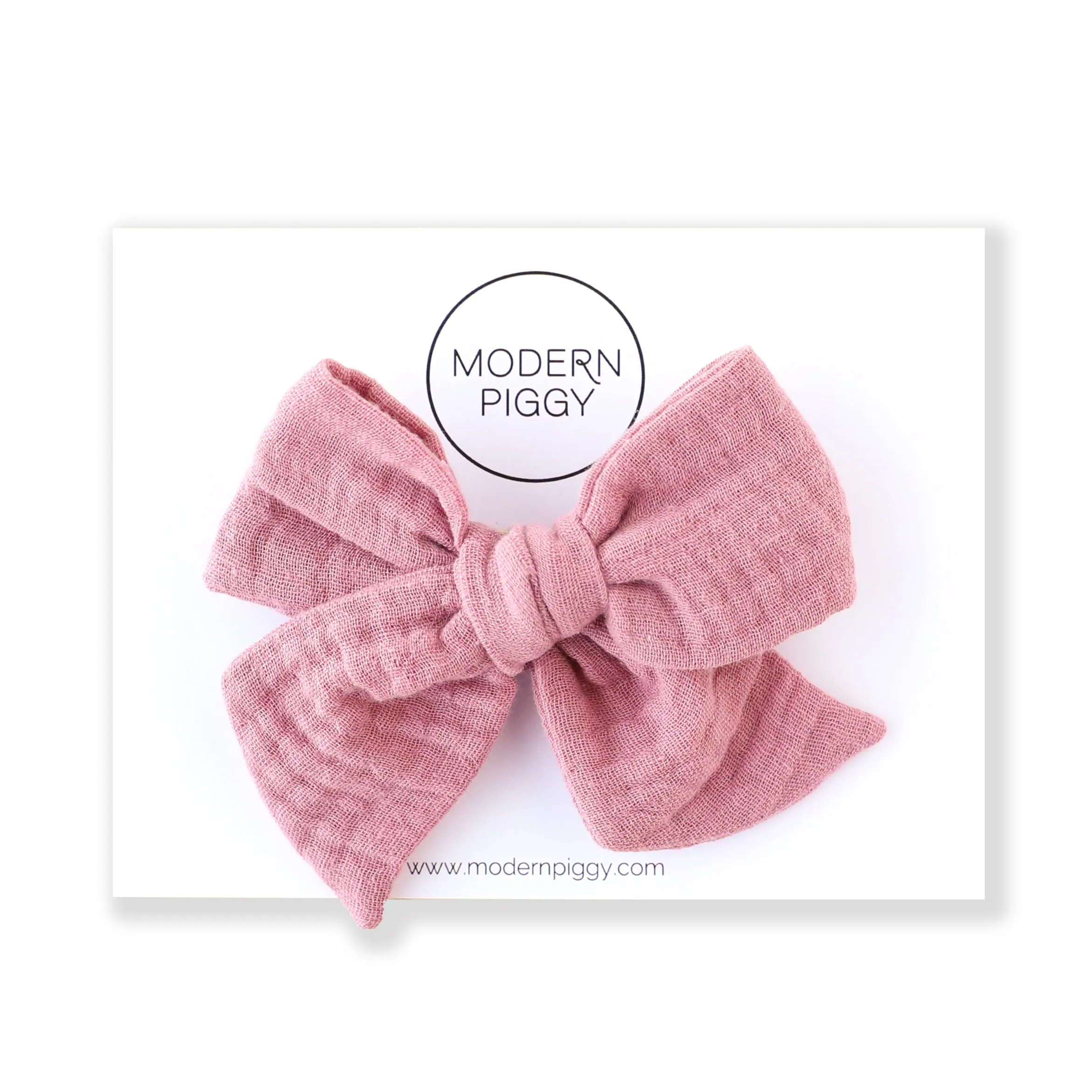 Mulberry | Gauze Oversized Hand-tied Bow