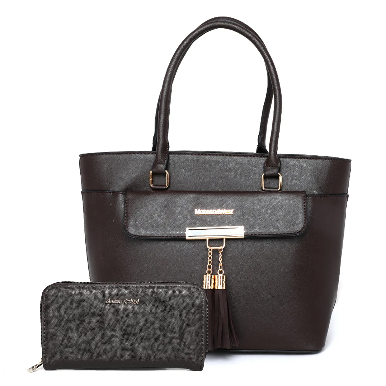 MWC2-033W Montana West  Tassel Tote with Wallet Set