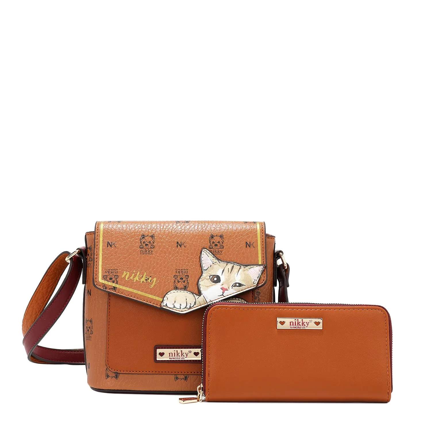 NIKKY FINDS MEOW 3 PIECE SET (BACKPACK, CROSSBODY, WALLET)