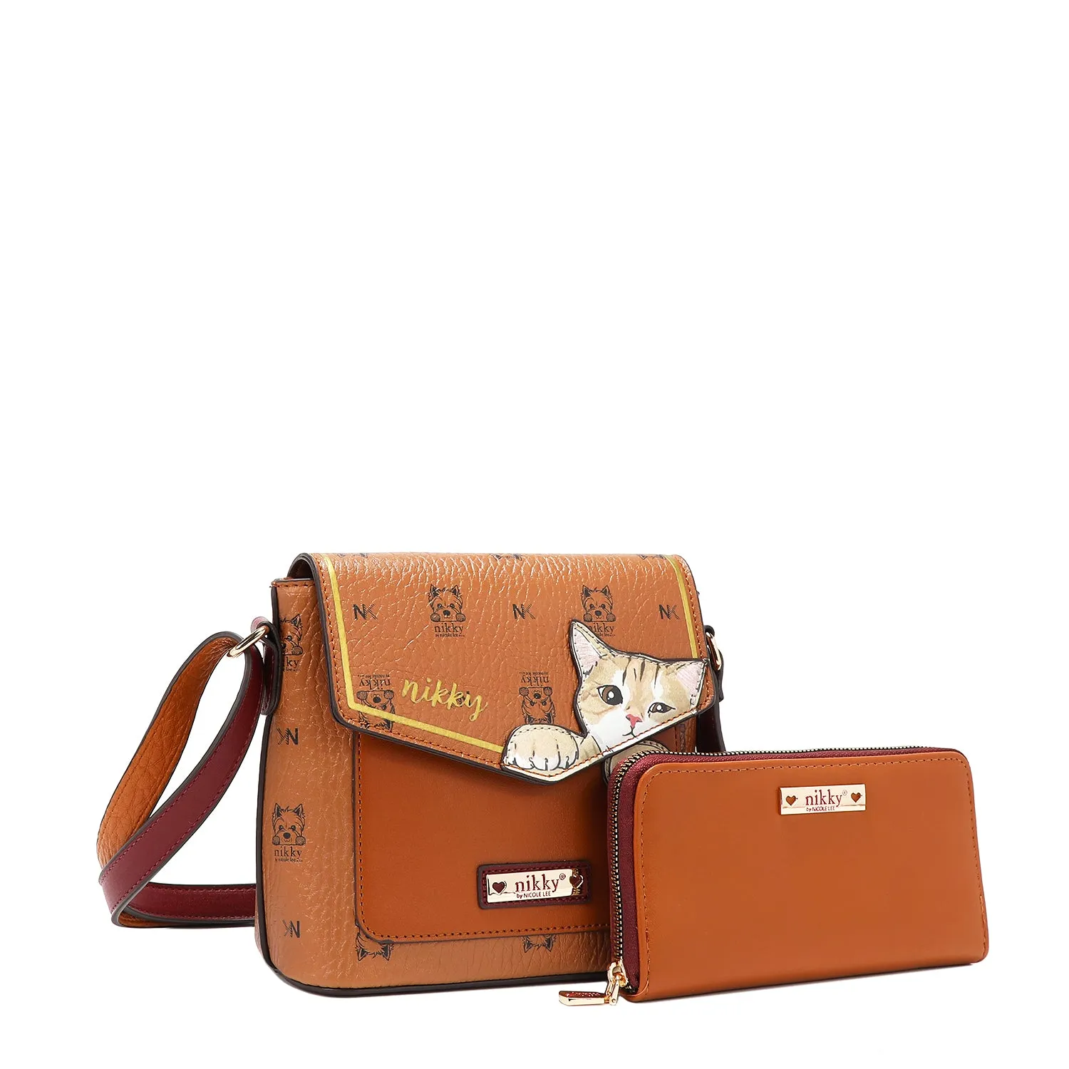 NIKKY FINDS MEOW 3 PIECE SET (BACKPACK, CROSSBODY, WALLET)