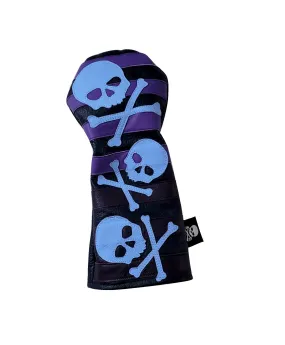 One-Of-A-Kind! Dancing Skull & Bones Rugby Stripes Driver Headcover