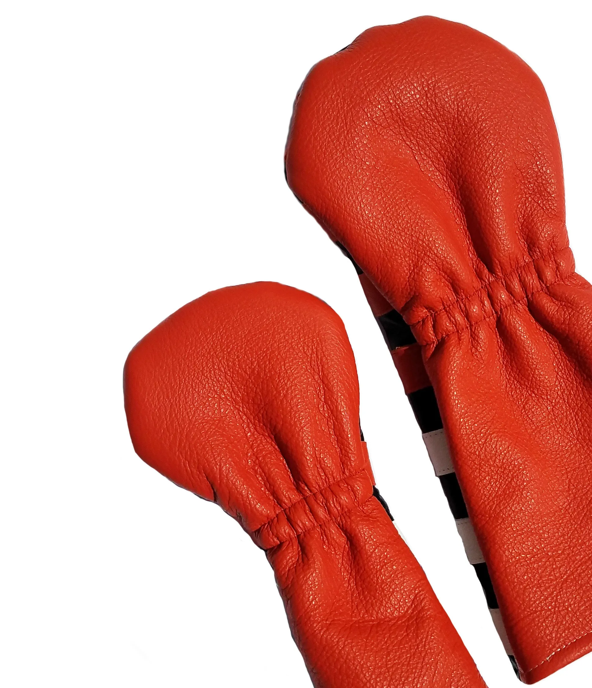 Orange Rugby Stripe with Skull & Bones Pair of Headcovers