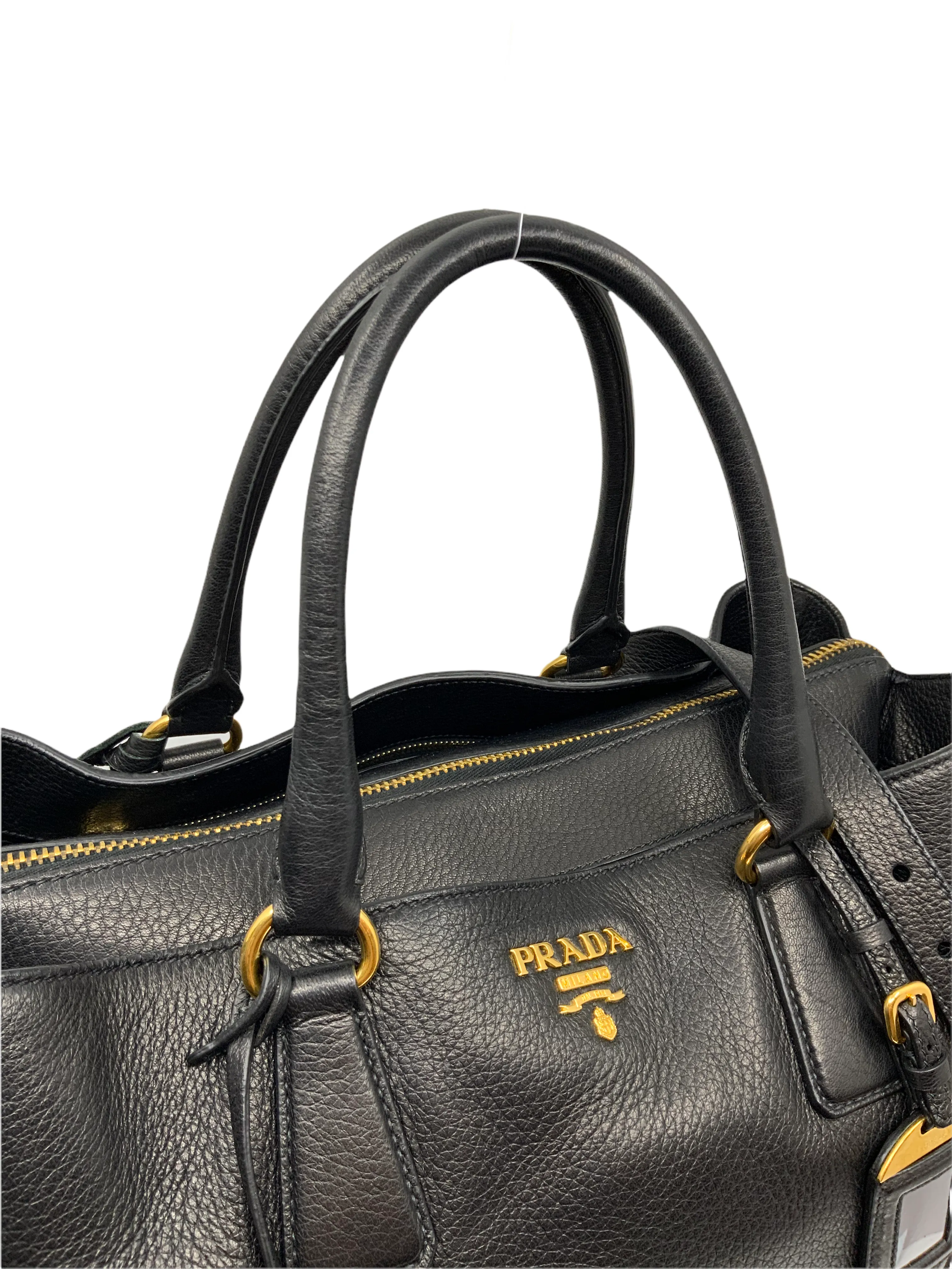 Prada Cervo Deerskin Tote with Shoulder Strap