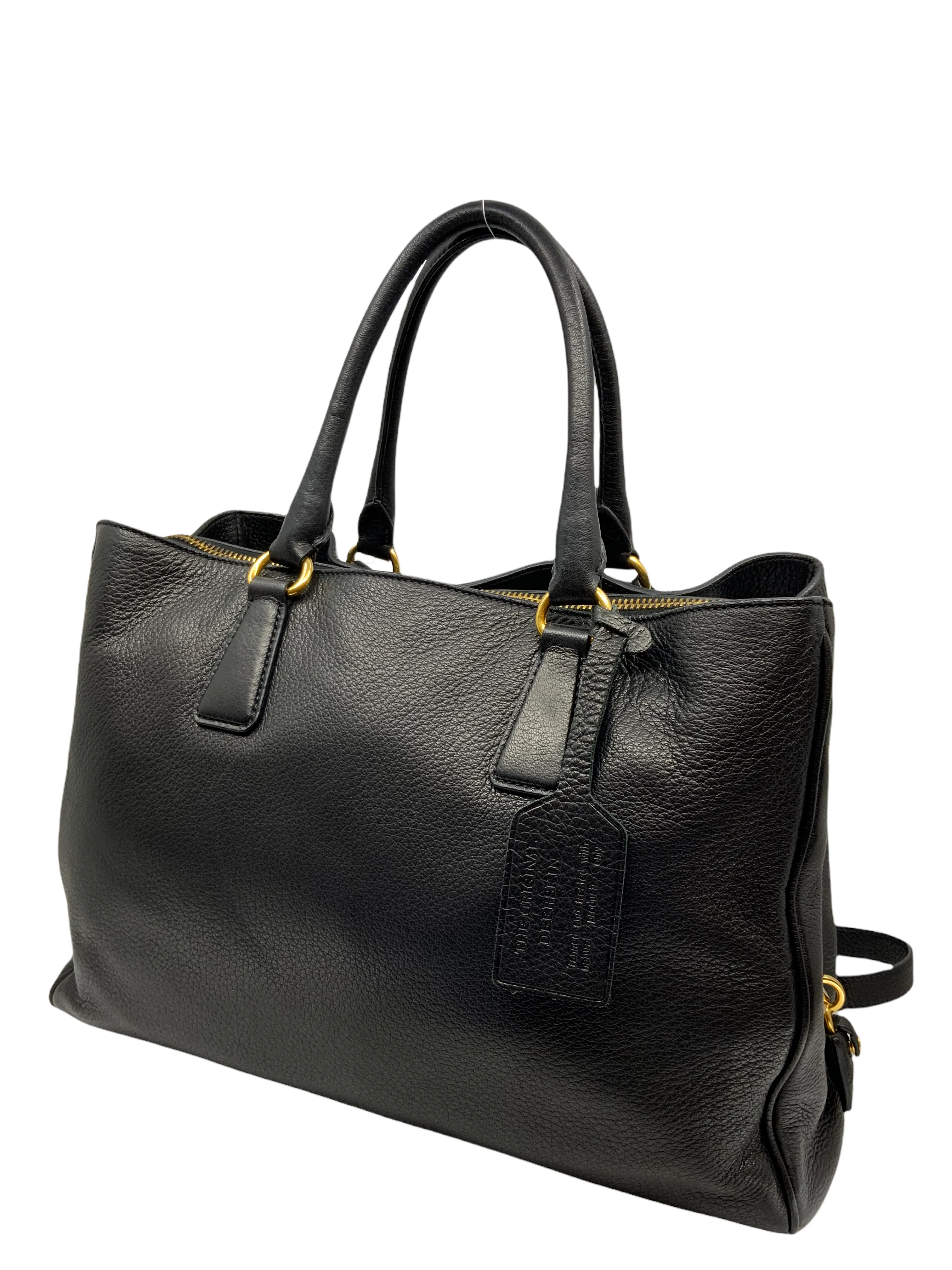 Prada Cervo Deerskin Tote with Shoulder Strap