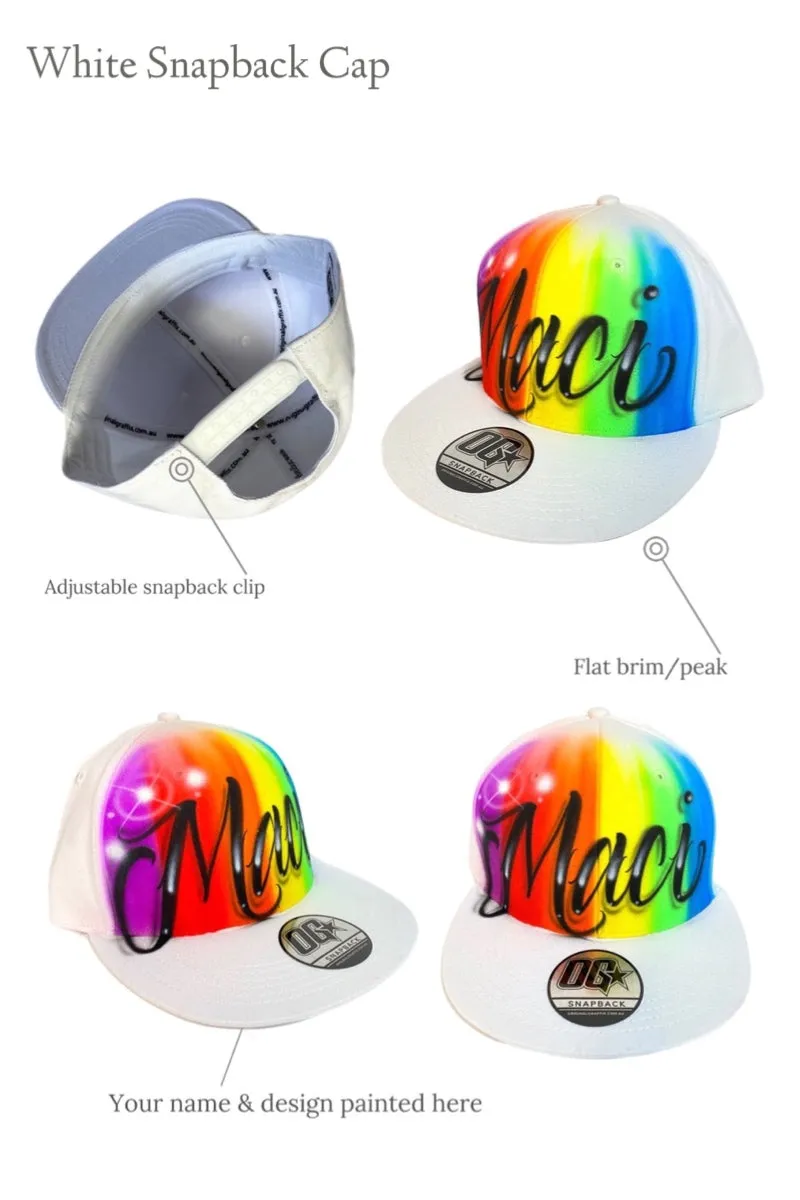 Rainbow Script Style Backpack and Cap Combo (7)